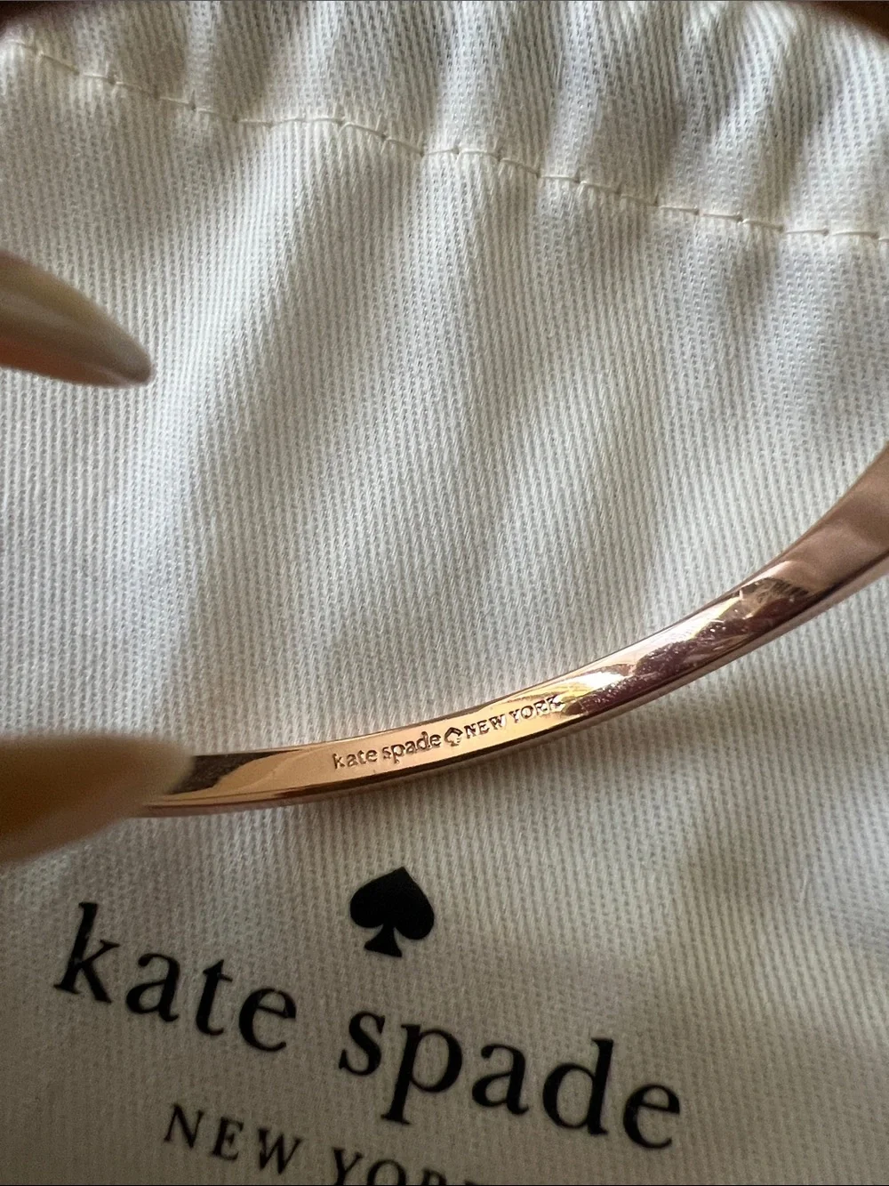 kate spade Rose Gold Bow Bangle Bracelet AND CZ chain bracelet Set - Picture 8 of 8